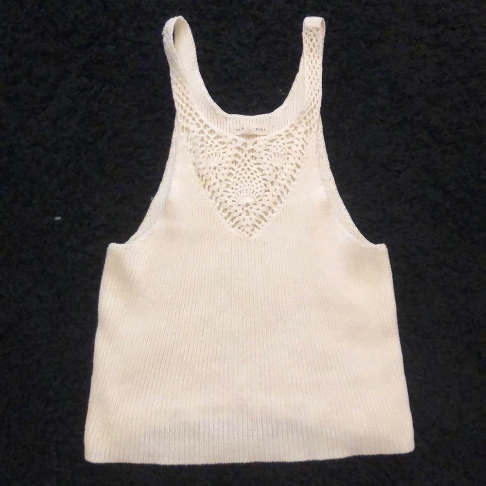 L.A. hearts white knit tank top